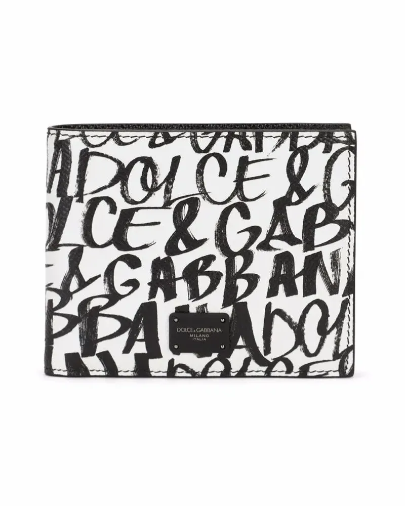 Dolce & Gabbana Portemonnaie mit Logo-Print - Weiß Weiß