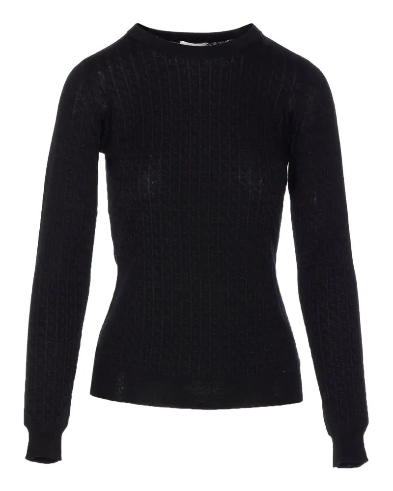 Elisabetta Franchi Pullover mit Logo-Muster - Schwarz Schwarz
