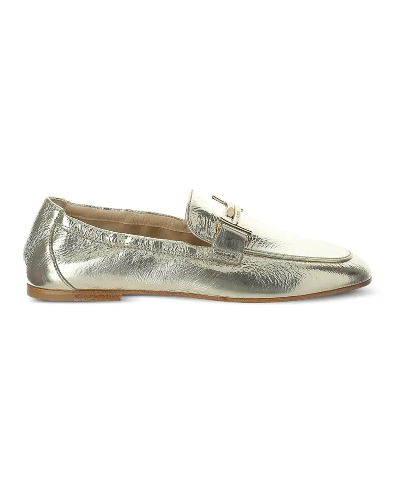 TOD'S Loafer mit Logo-Schild - Gold Gold