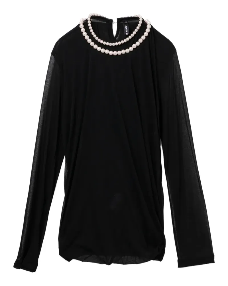Junya Watanabe pearl-embellished top - Schwarz Schwarz