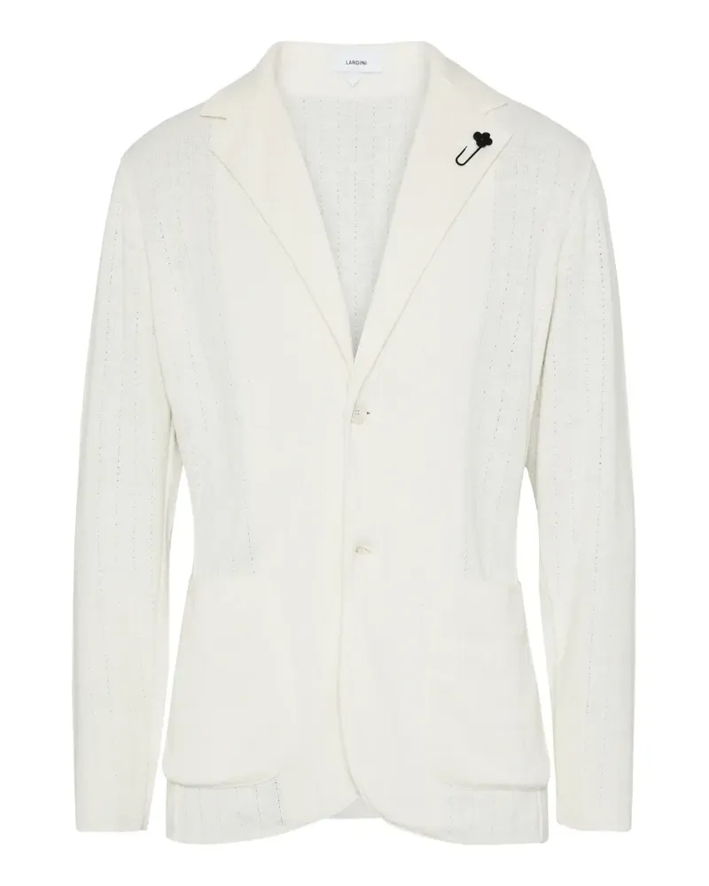 LARDINI notched-lapel single-breasted blazer - Nude Nude