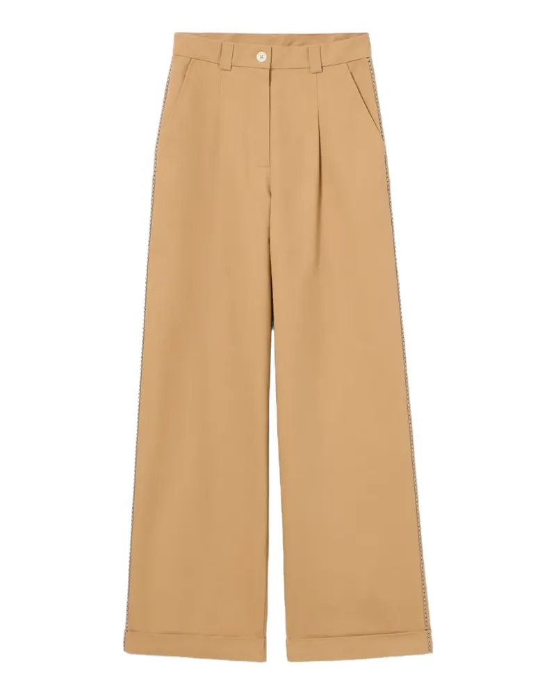 Claudie Pierlot Gerade Hose mit Bundfalten - Nude Nude