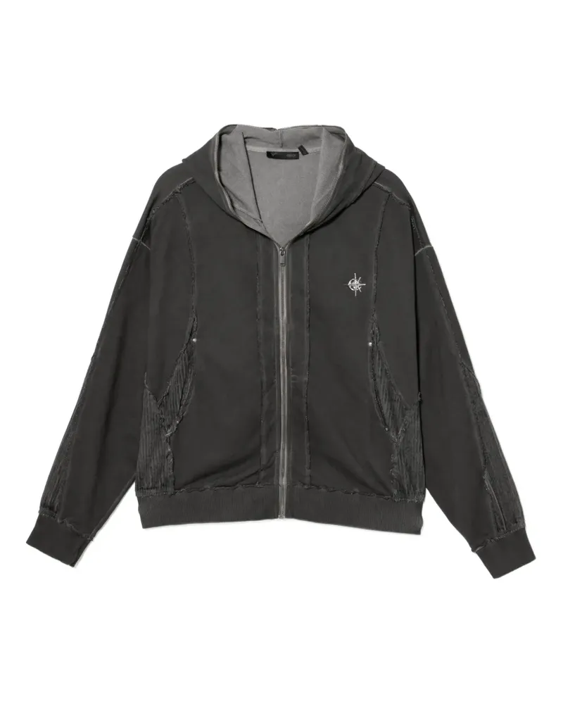 FIVE CM Hoodie mit Cord-Patch - Grau Grau