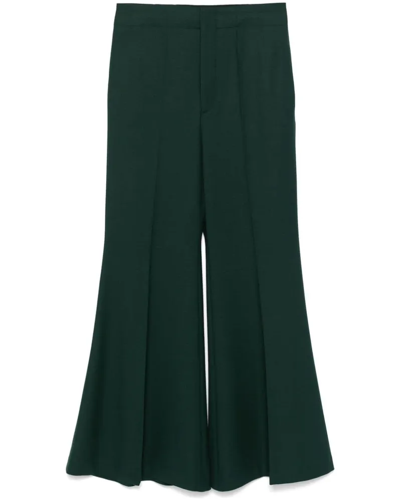 Victoria Beckham Hose mit weitem Bein - Grün Grün