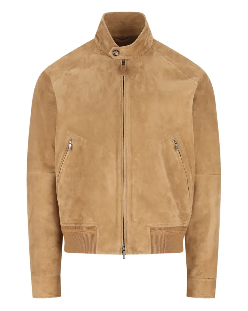 Loro Piana Bomberjacke mit Reißverschluss - Nude Nude