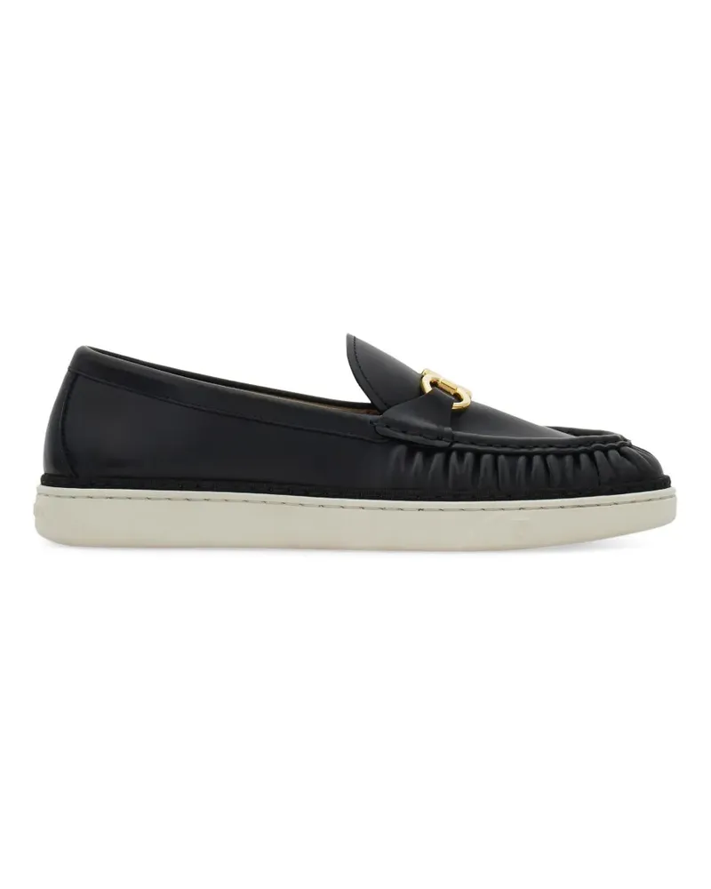 Ferragamo Gancini ornament loafers - Schwarz Schwarz