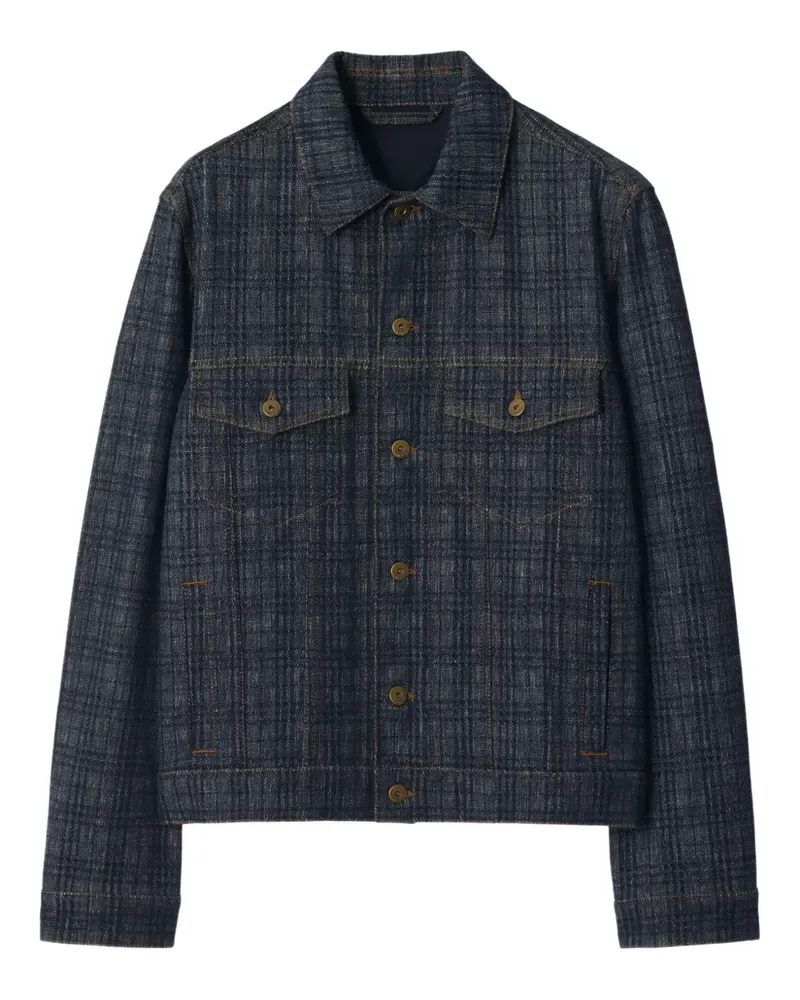 Burberry Jeansjacke mit Kontrastnähten - Blau Blau