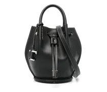 Mini Beuteltasche mit Logo-Anhänger - Schwarz