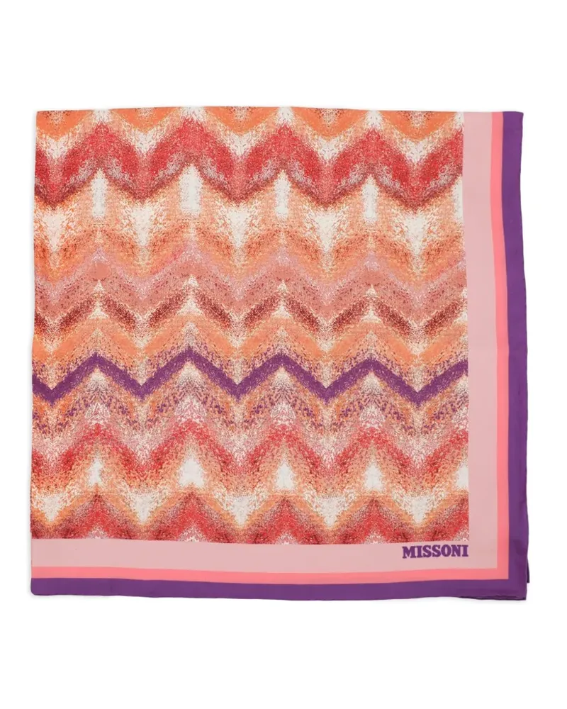 Missoni Schal mit Zickzackmuster - Rosa Rosa