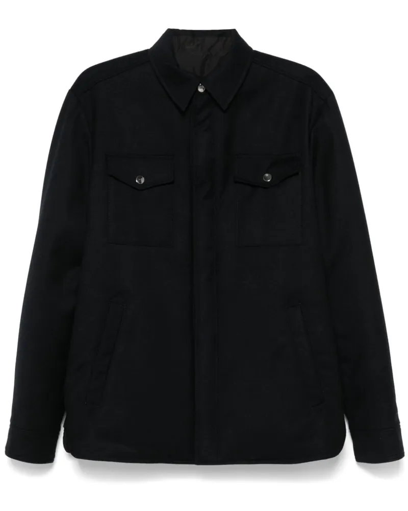 Canali Wendbare Steppjacke - Blau Blau