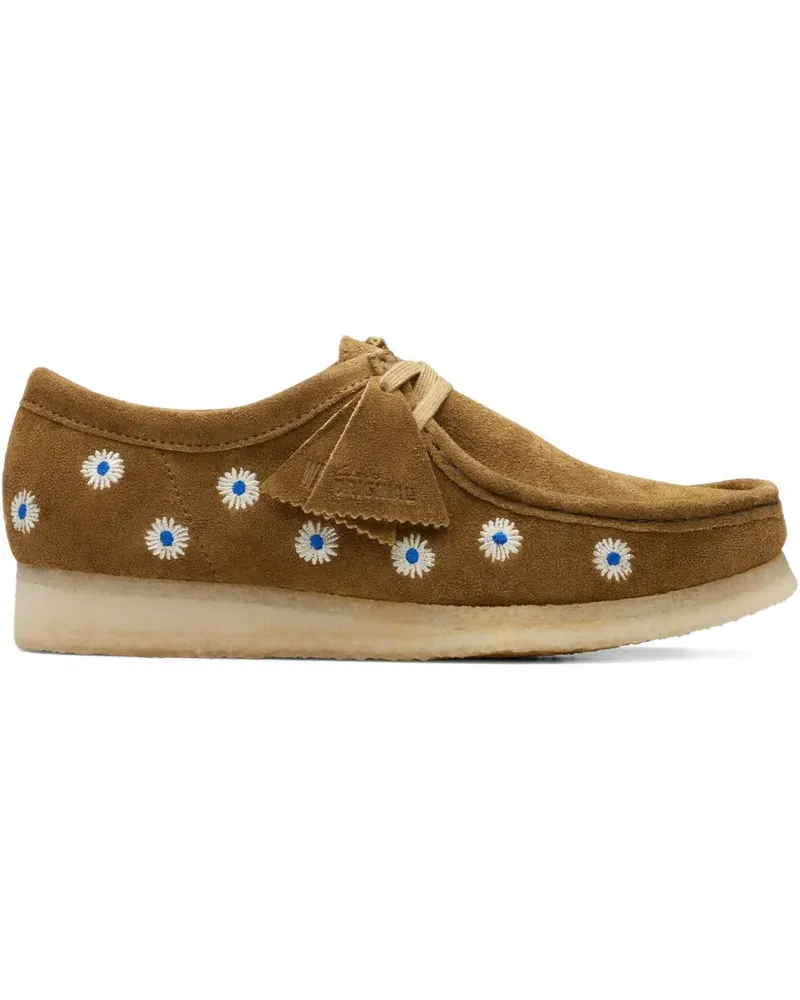 Clarks Derby-Schuhe mit Margeriten-Stickerei - Braun Braun