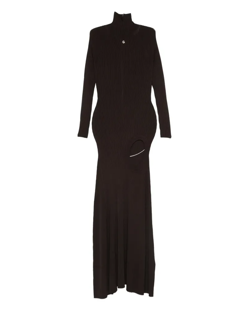 COPERNI Geripptes Kleid mit Cut-Outs - Braun Braun