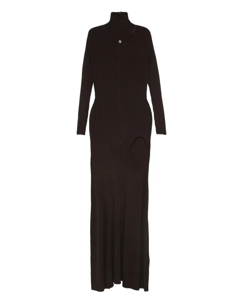 COPERNI Geripptes Kleid mit Cut-Outs - Braun Braun