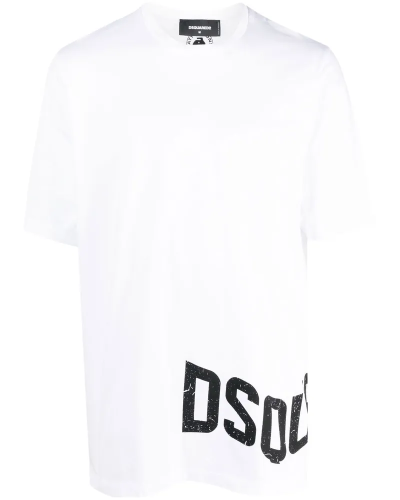 Dsquared2 T-Shirt mit Logo-Print - Weiß Weiß