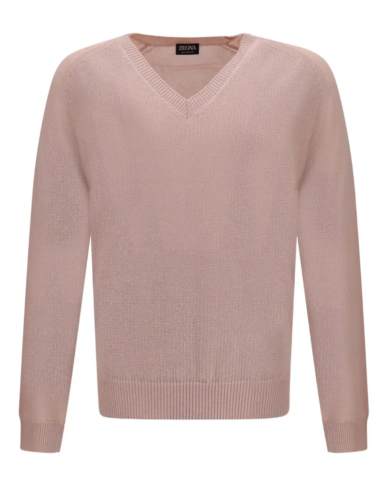 Ermenegildo Zegna Pullover mit V-Ausschnitt - Rosa Rosa
