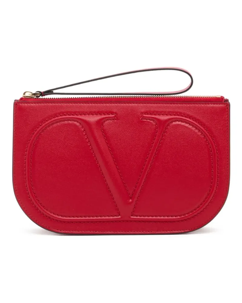 Valentino Garavani VLogo Walk Kalbsledertasche - Rot Rot