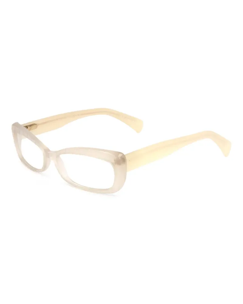 Alexander McQueen Cat-Eye-Brille mit Kroko-Effekt - Nude Nude