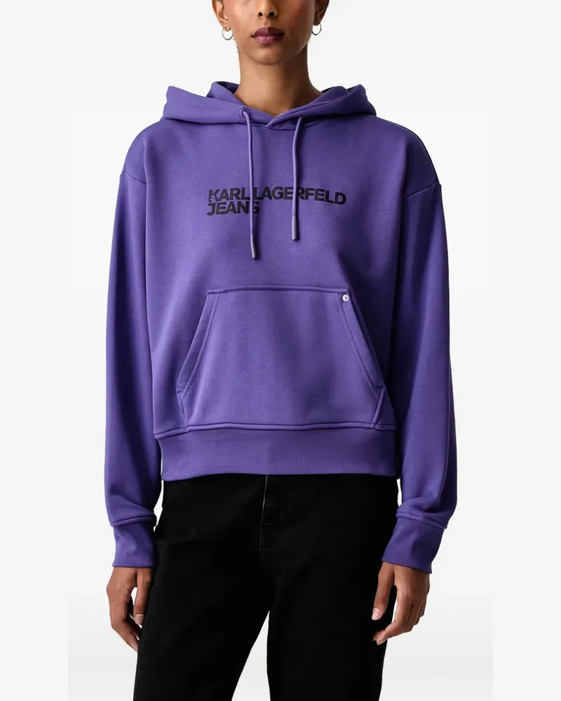 Karl Lagerfeld Hoodie mit Logo-Print - Violett Violett