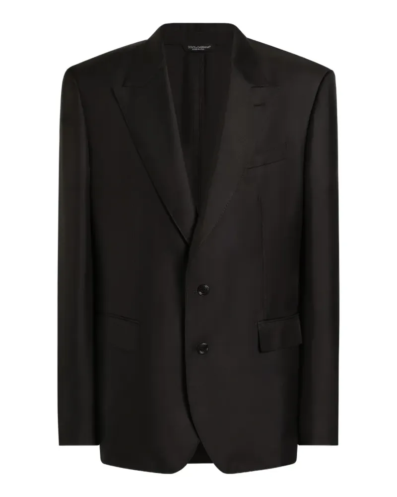 Dolce & Gabbana Zweireihige Sicilia Light Jacke - Schwarz Schwarz
