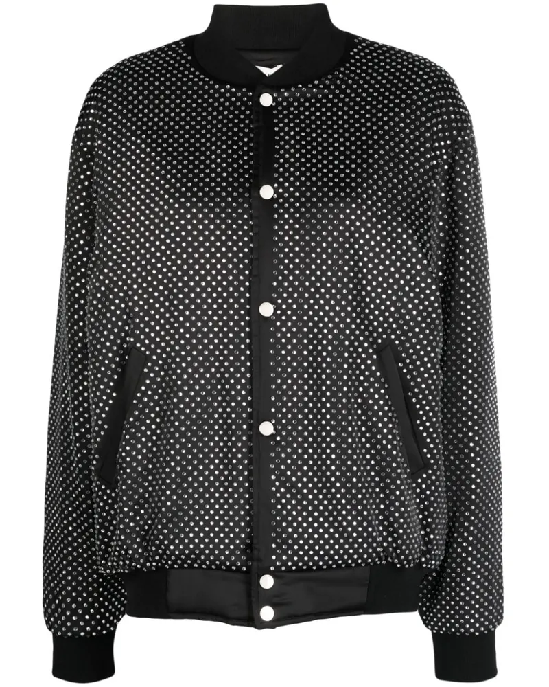 P.A.R.O.S.H. P.A.R.O H. Kristallverzierte Bomberjacke - Schwarz Schwarz