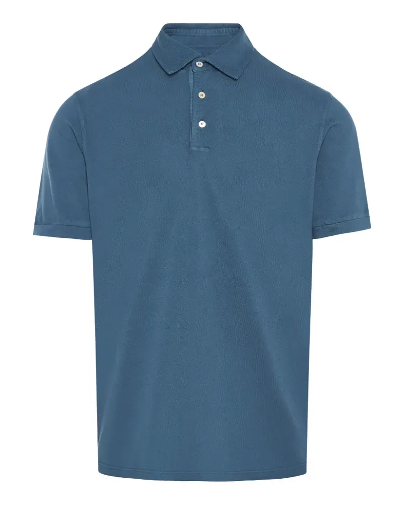 Fedeli Poloshirt mit Knopfleiste - Blau Blau