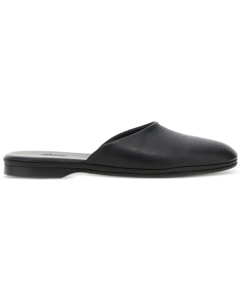 Brioni Mules mit mandelförmiger Kappe - Schwarz Schwarz