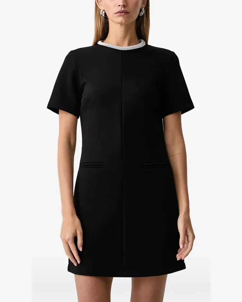 Silvian Heach crystal-embellished short-sleeve mini dress - Schwarz Schwarz