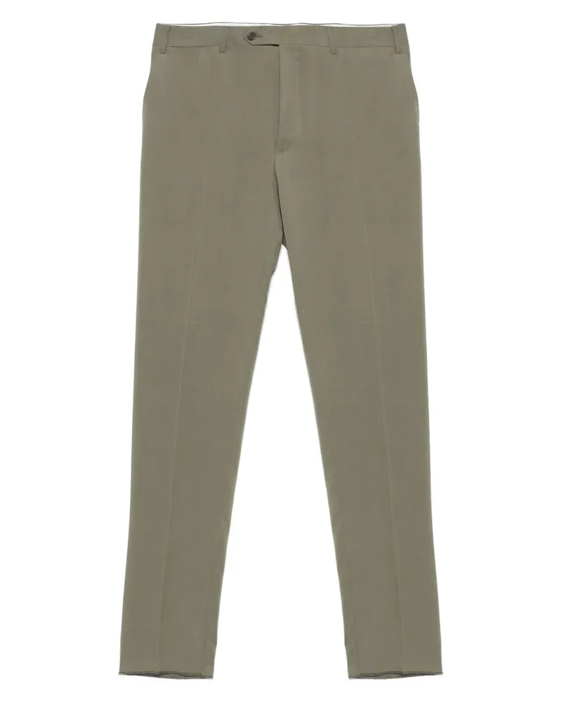 Canali Hose mit Bügelfalten - Grün Grün