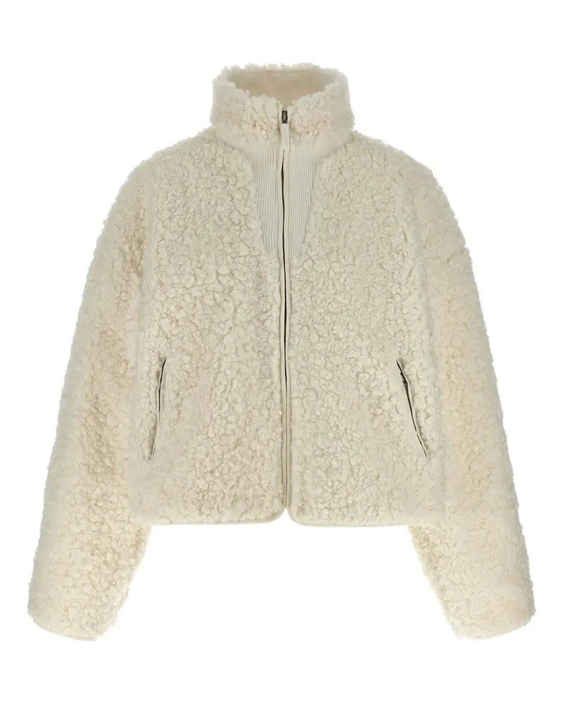 Entire Studios Reißverschluss-Jacke mit Teddy-Struktur - Weiß Weiß