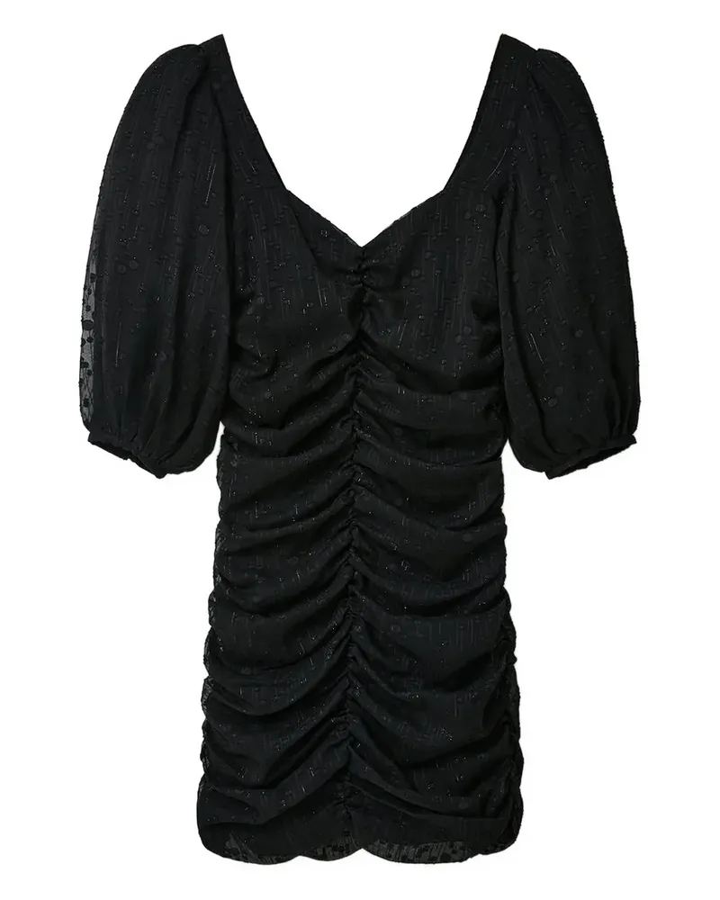 Desigual Kleid mit Puffärmeln - Schwarz Schwarz
