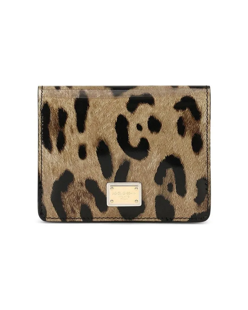 Dolce & Gabbana Portemonnaie mit Leoparden-Print - Braun Braun