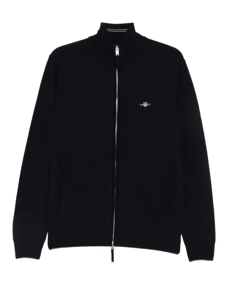 Gant zip-up lambswool cardigan - Blau Blau