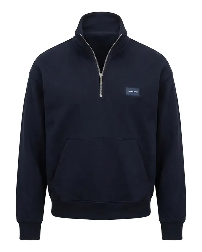 Michael Kors satin patch mock neck knitwear - Blau Blau