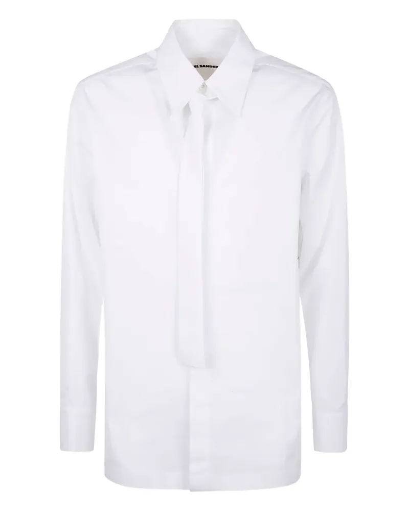 Jil Sander Hemd mit Schleifenkragen - Weiß Weiß