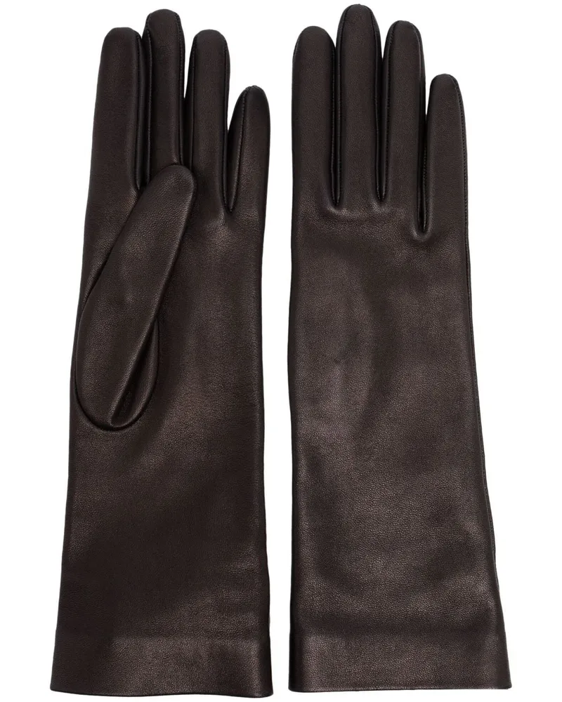 Saint Laurent Handschuhe aus Leder Schwarz