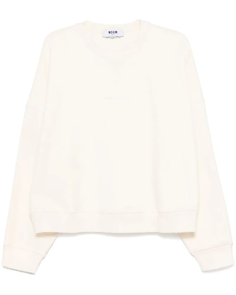 MSGM Sweatshirt mit Logo-Print - Nude Nude