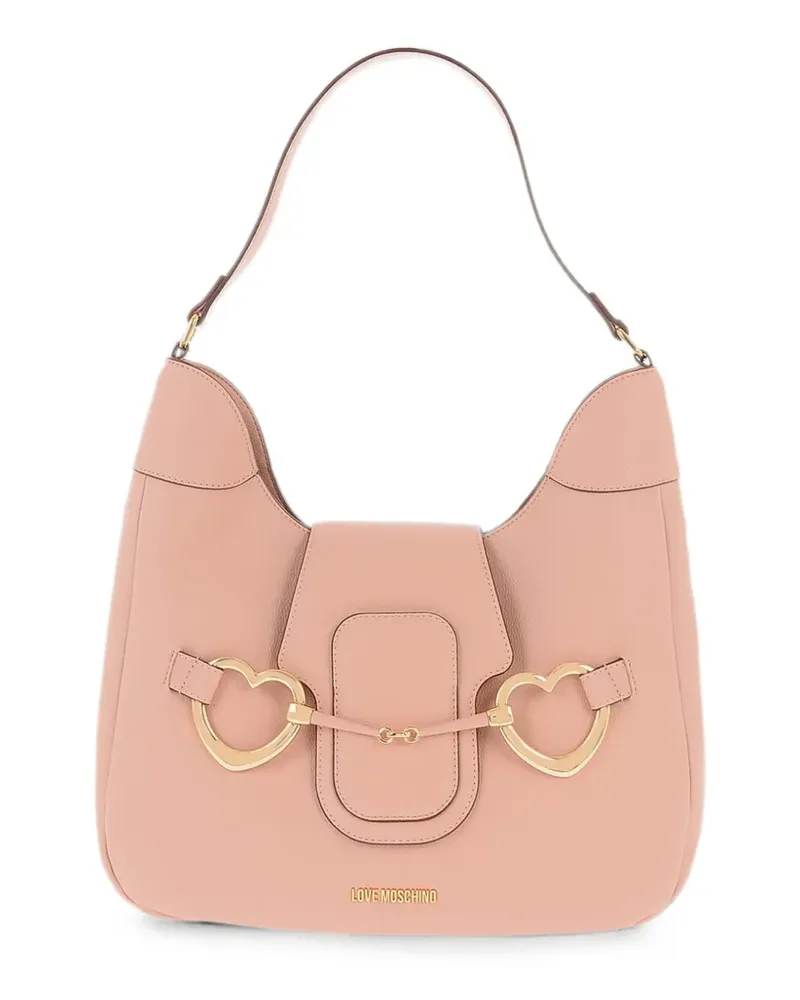 Moschino heart-shaped clasp shoulder bag - Rosa Rosa