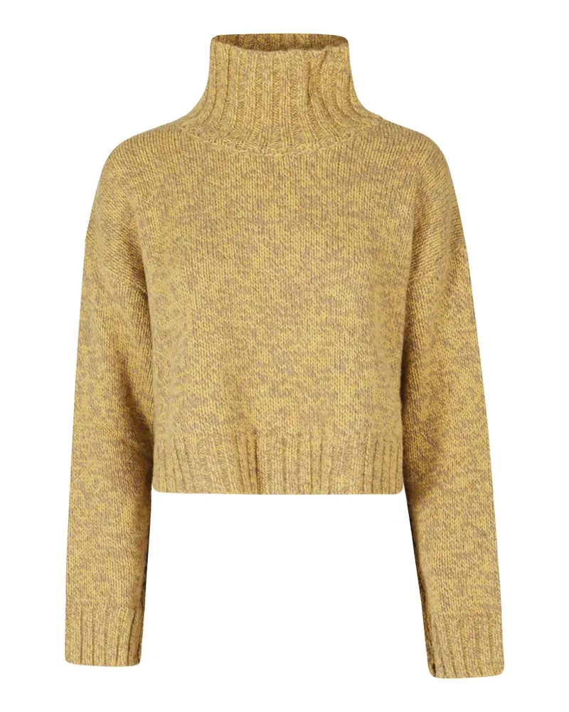 Roberto Collina Grob gestrickter Pullover mit Stehkragen - Gelb Gelb