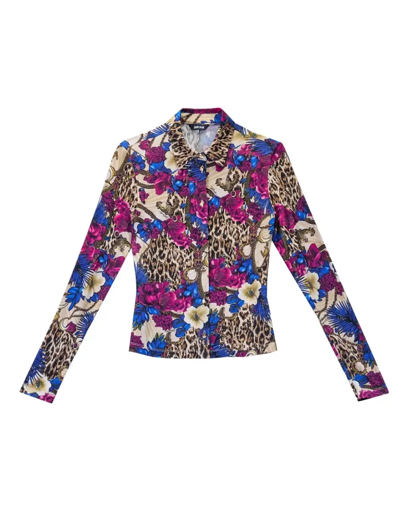 Just Cavalli Hemd mit Leopardenmuster - Nude Nude
