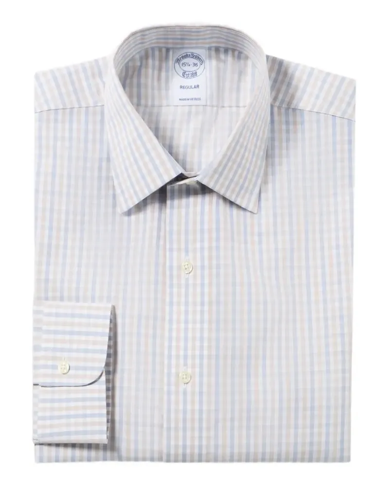 Brooks Brothers Hemd mit Vichy-Karomuster - Blau Blau