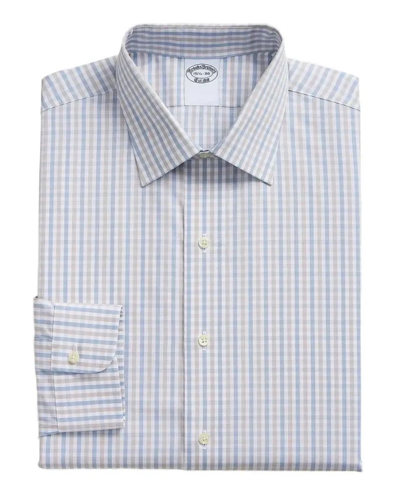 Brooks Brothers Hemd mit Vichy-Karomuster - Blau Blau