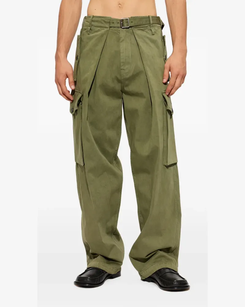 Loewe belted cargo pants - Grün Grün