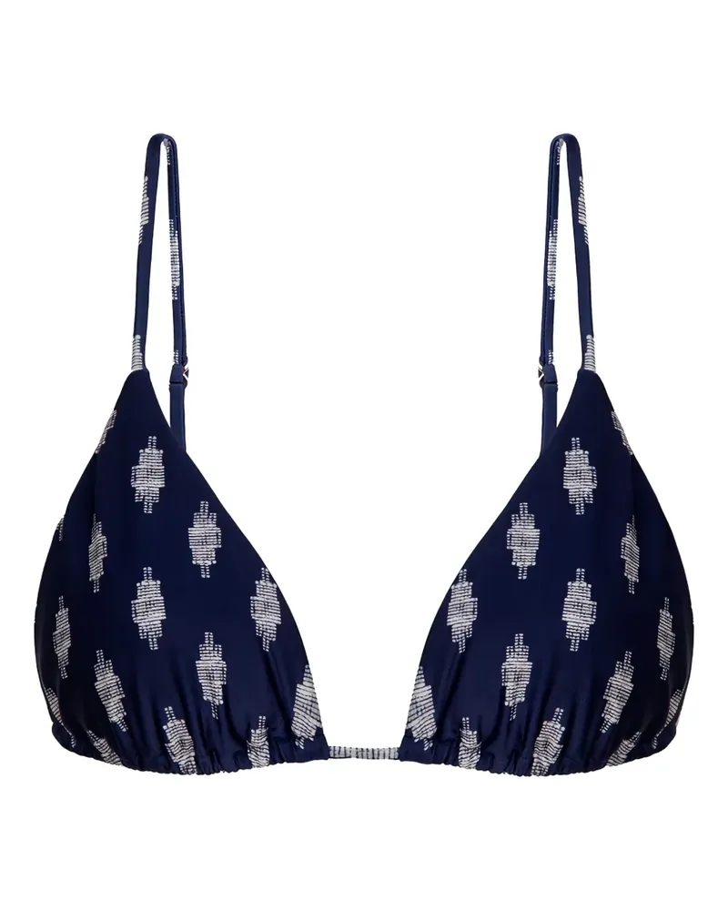Lenny Niemeyer Bikinioberteil mit Triangel-Muster - Blau Blau
