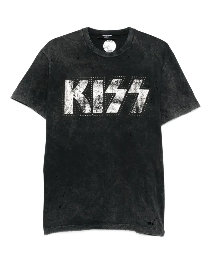 Dsquared2 x Kiss Cool T-Shirt - Grau Grau