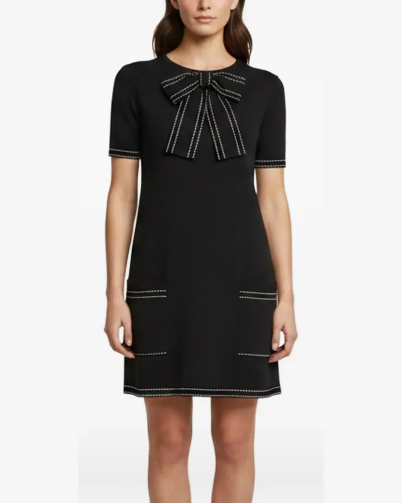 Elisabetta Franchi Minikleid mit Schleife - Schwarz Schwarz