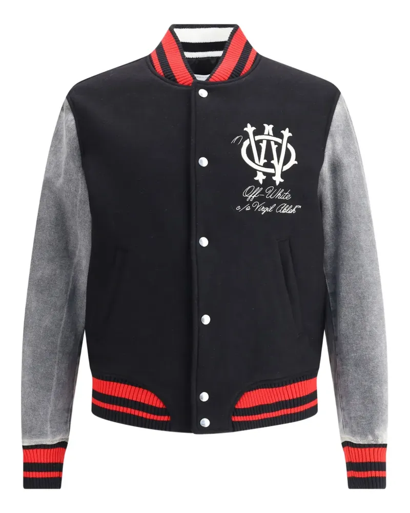 OFF-WHITE Varsity buttoned Jacket - Schwarz Schwarz