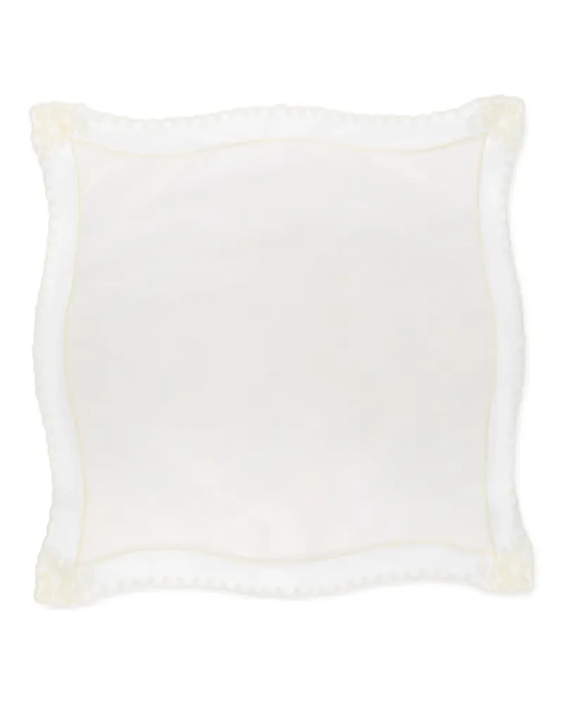 Ermanno Scervino scalloped lace trim bandana - Nude Nude