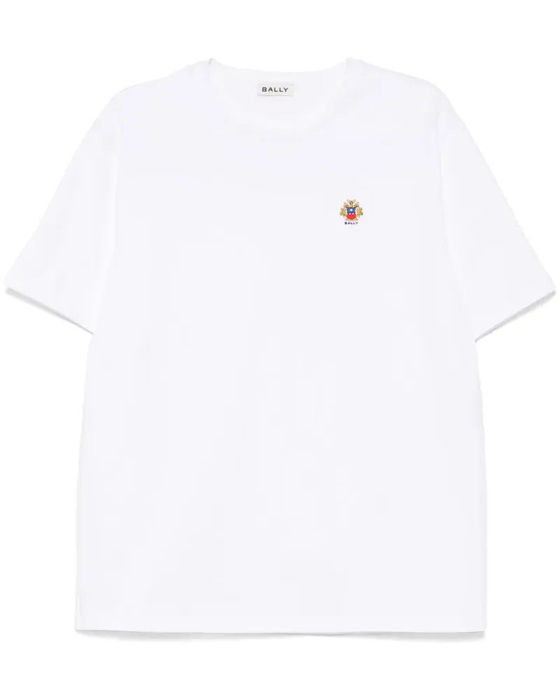 Bally T-Shirt mit Logo-Stickerei - WHITE White