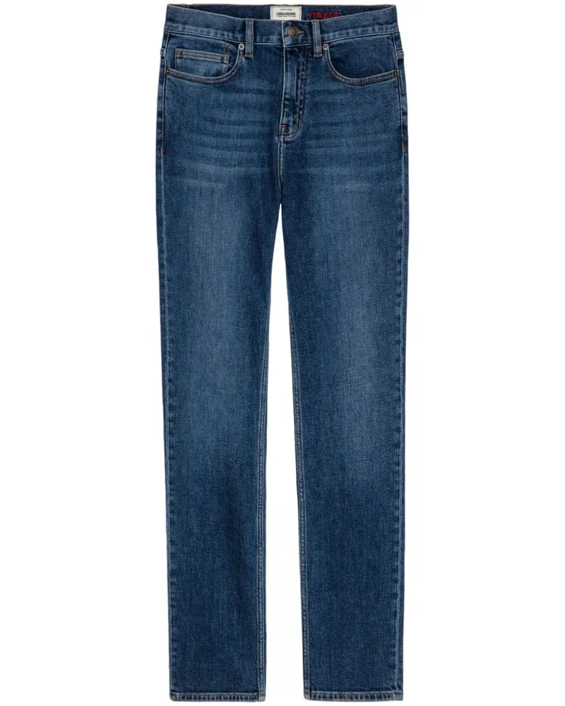 Zadig & Voltaire Halbhohe Slim-Fit-Jeans - Blau Blau