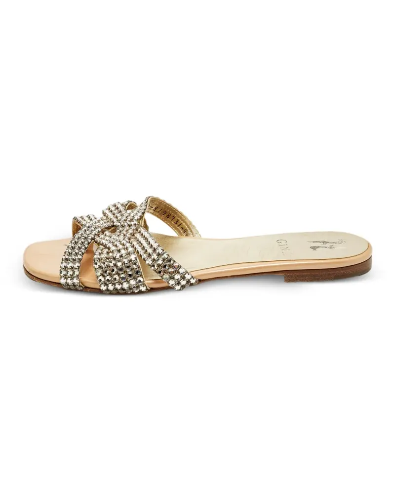 Gina Sandalen mit Kristallen - Silber Silber